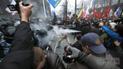 Сутичка "Беркута" з учасниками Євромайдану.