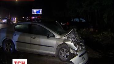 Под Киевом произошло тройное ДТП