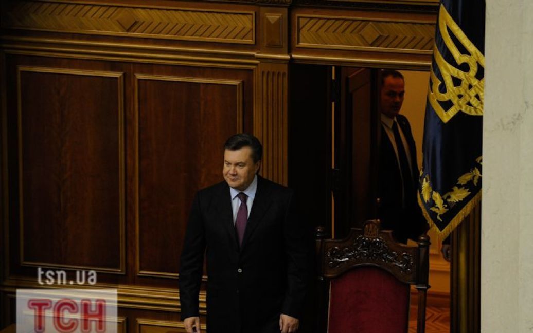 Президент України Віктор Янукович взяв участь у засіданні Верховної ради / © Євген Малолєтка/ТСН.ua
