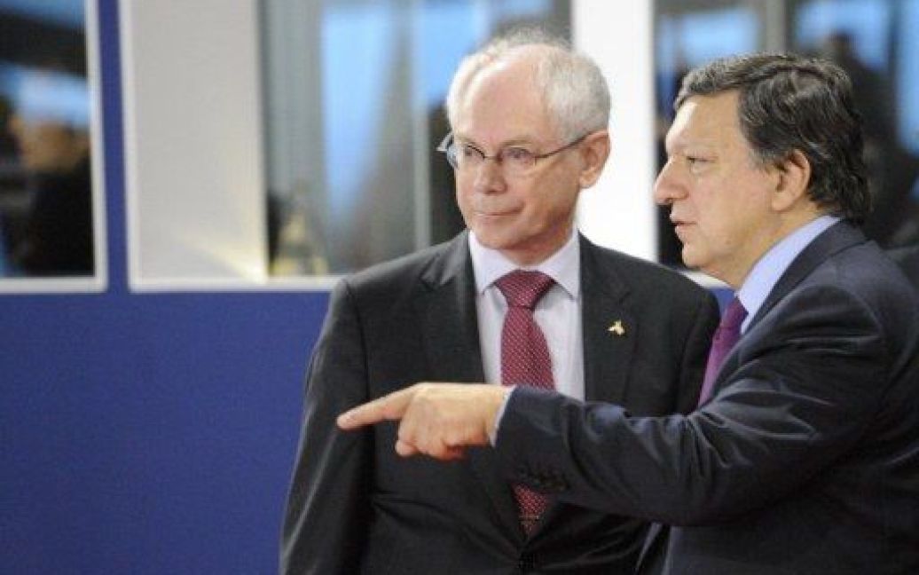 Голова Єврокомісії Жозе Мануель Баррозу і президент ЄС Герман Ван Ромпей / © AFP