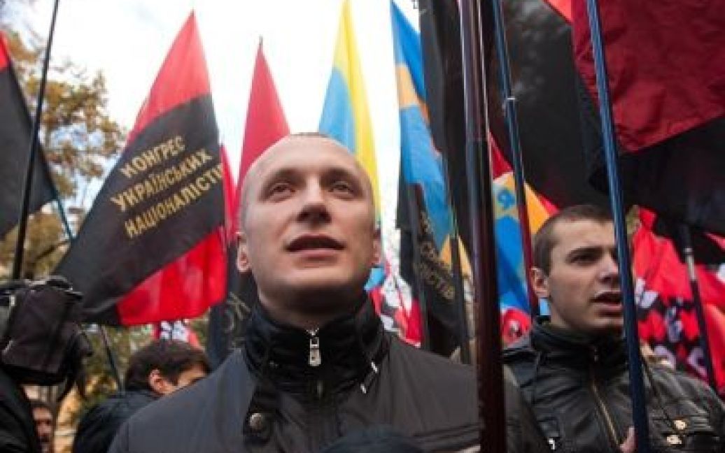 Більше сотні людей виступили за встановлення пам&rsquo;ятника гетьману Мазепі на площі Слави в Києві. / © 