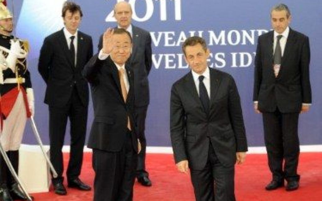 Генеральний секретар ООН Пан Гі Мун і президент Франції Ніколя Саркозі / © AFP