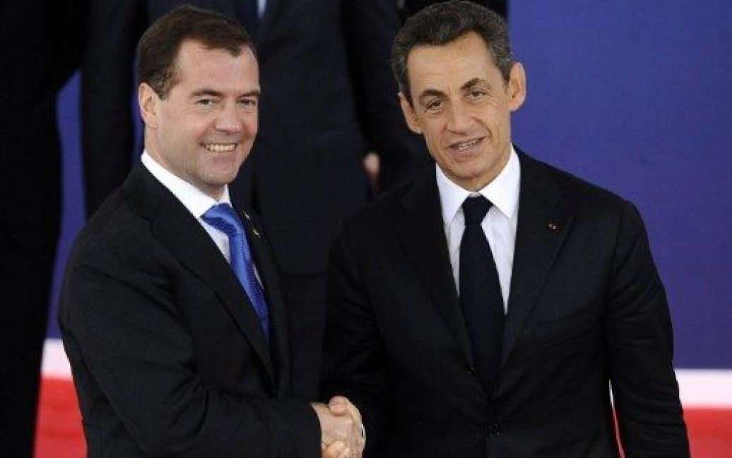 Президент Франції Ніколя Саркозі і президент Росії Дмитро Медведєв / © AFP