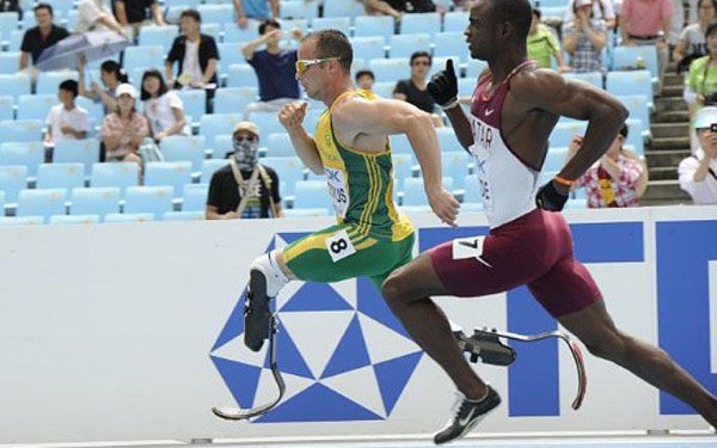 Оскар Пісторіус, спринтер з Південної Африки, виступає на Чемпіонаті світу з легкої атлетики / © AFP