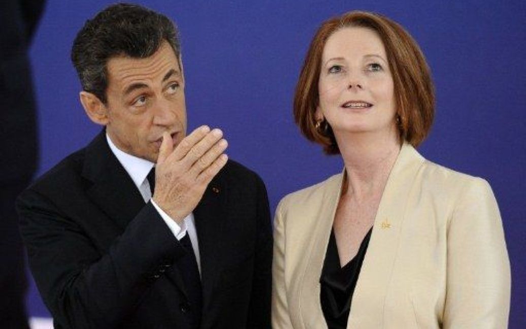 Президент Франції Ніколя Саркозі і прем&rsquo;єр-міністр Австралії Джулія Гіллард / © AFP