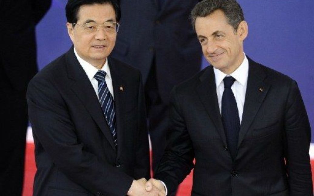 Президент Франції Ніколя Саркозі і президент Китаю Ху Цзіньтао / © AFP