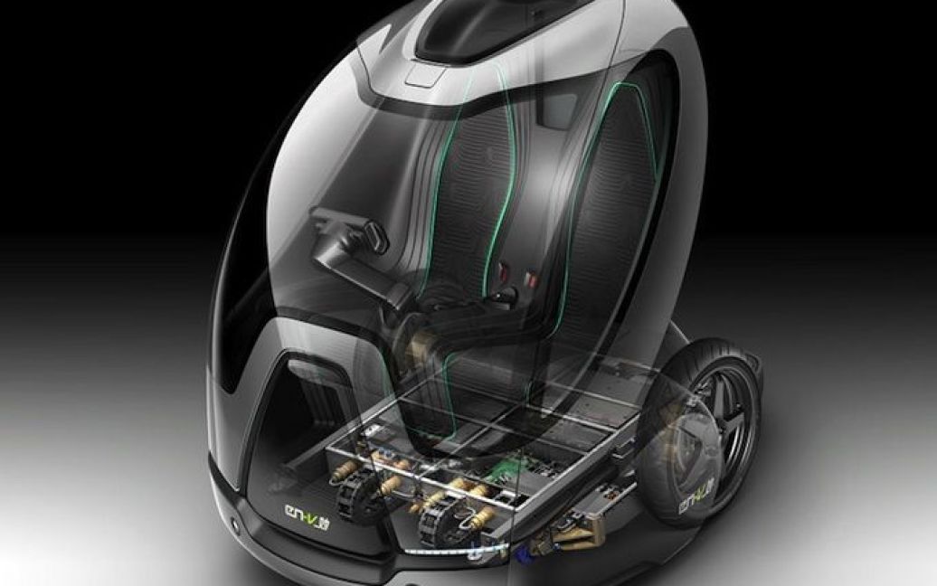 Концерн GM презентував новий двоколісний екологічно-чистий концепт-кар EN-V. / © Etoday