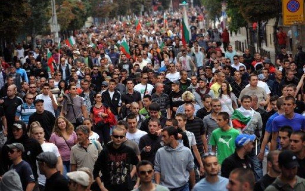 У Болгарії понад дві тисячі націоналістів провели мітинг проти циган і виступили за припинення циганської злочинності. / © AFP