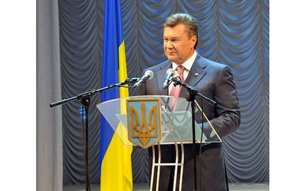 Президент Віктор Янукович взяв участь в урочистому всеукраїнському зібранні з нагоди Дня шахтаря. / © ostro.org