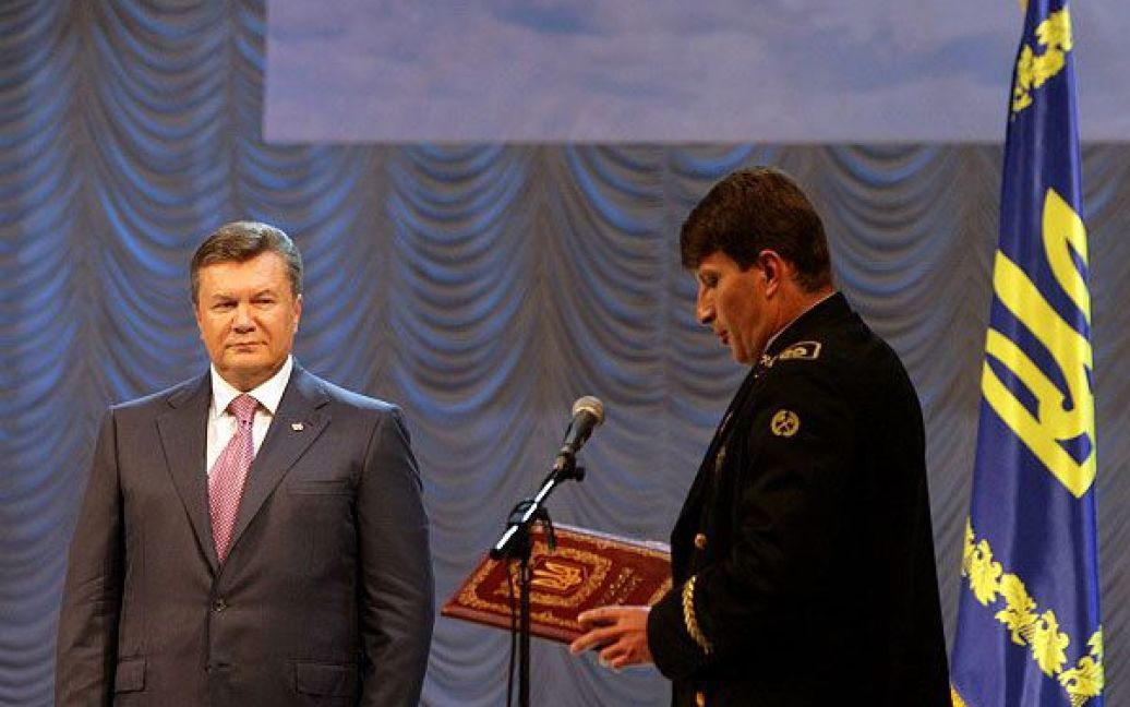 Президент Віктор Янукович взяв участь в урочистому всеукраїнському зібранні з нагоди Дня шахтаря. / © Украинское Фото