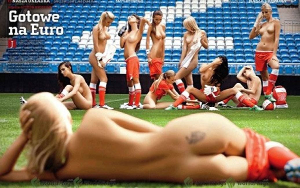 Еротична фотосесія Playboy на арені Євро-2012 &mdash; муніципальному стадіоні у Познані. / © Playboy