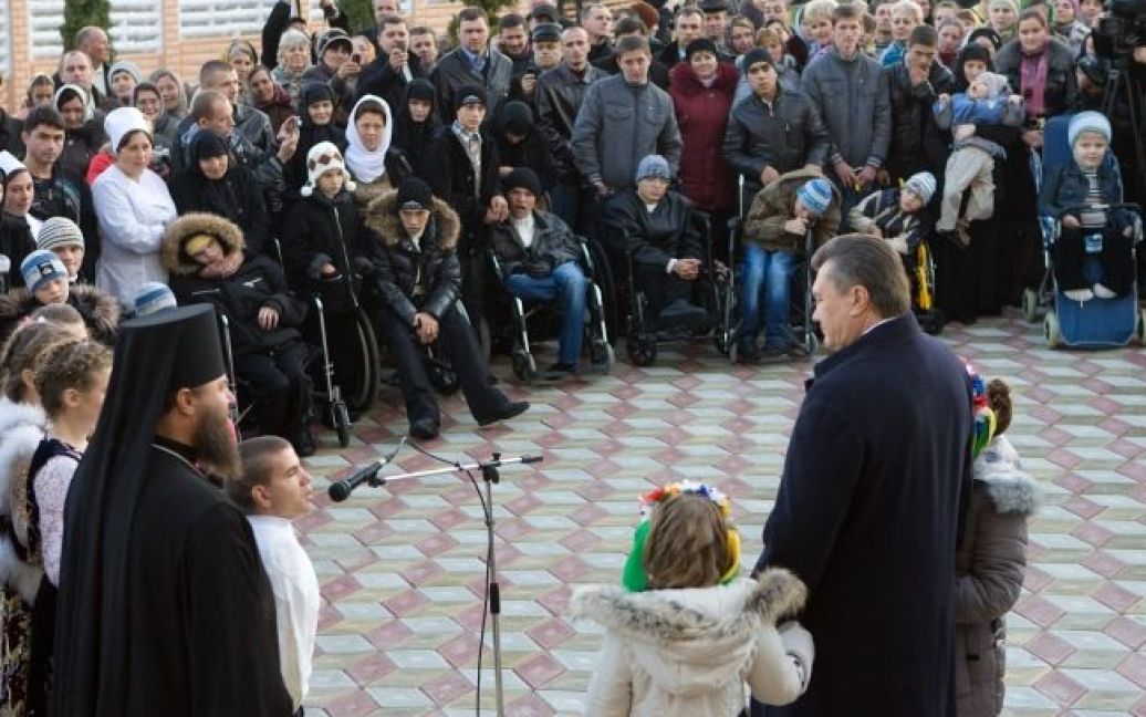 Віктор Янукович взяв участь у відкритті Будинку інвалідів при Банченському Свято-Вознесенському чоловічому монастирі / © President.gov.ua