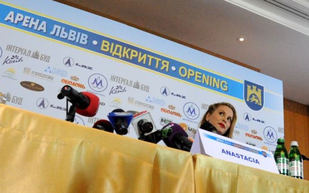 Анастейша у Львові на прес-конференції / © Інформ. центр "Євро-2012"
