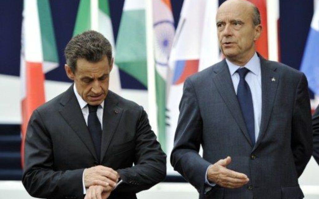 Президент Франції Ніколя Саркозі та міністр закордонних справ Франції Ален Жюппе / © AFP