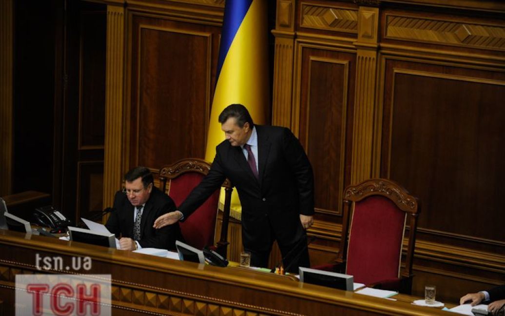 Президент України Віктор Янукович взяв участь у засіданні Верховної ради / © Євген Малолєтка/ТСН.ua