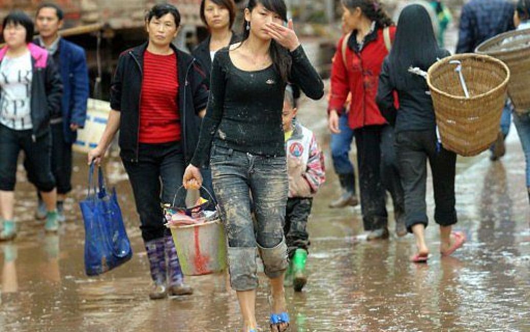 Від найсильнішої за останні півстоліття повені потерпають мешканці північного заходу Китаю. / © AFP