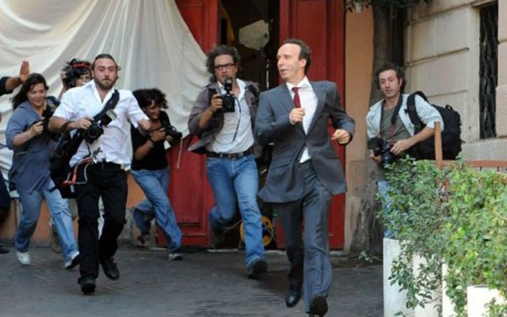 Італія, Рим. Роберто Беніньї взяв участь у зйомках фільму "Декамерон", режисером якого став Вуді Ален. / © AFP