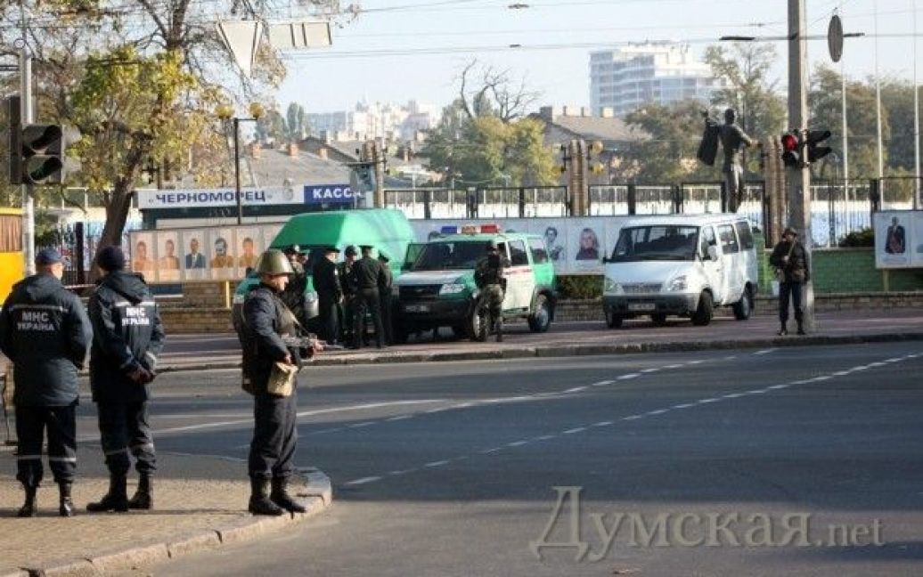 В центрі Одеси провели навчання СБУ із затримання терористів. / © Думская.net