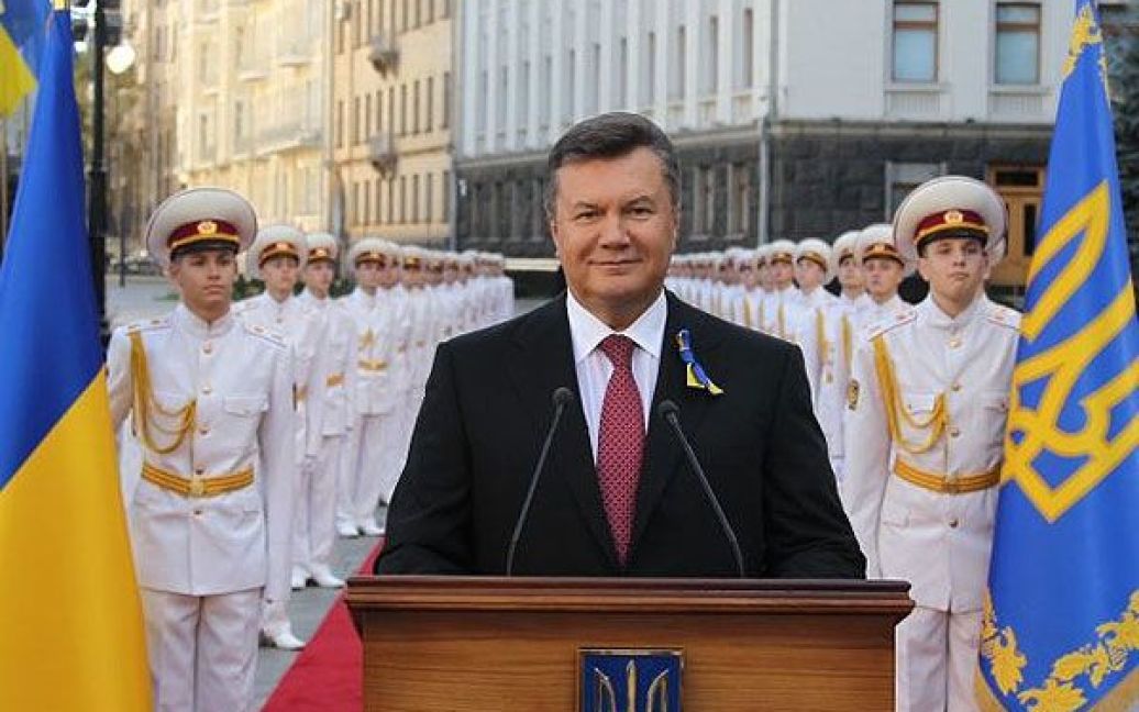 Віктор Янукович привітав Україну з 20-річчям Незалежності / © Офіційний сайт Президента України