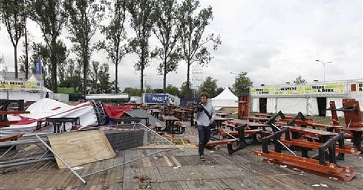 Потужний ураган пронісся над музичним фестивалем Pukkelpop в Бельгії