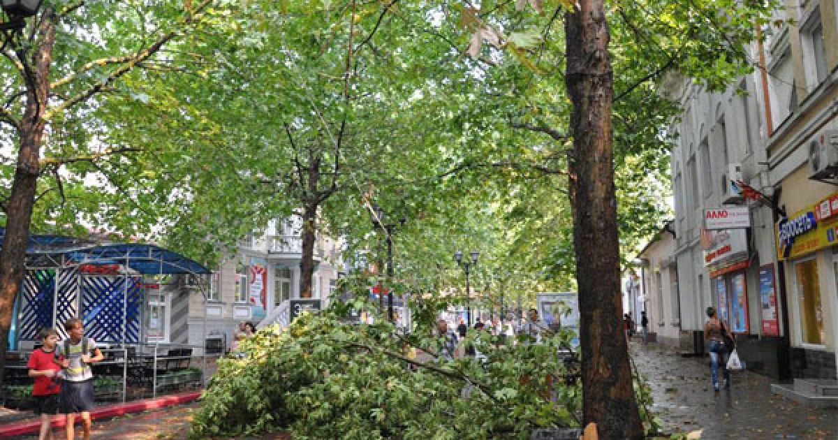 На кримьске місто Керч обрушилися дві потужні зливи з градом, а над Керченською протокою пронісся смерч. / © kerch.fm
