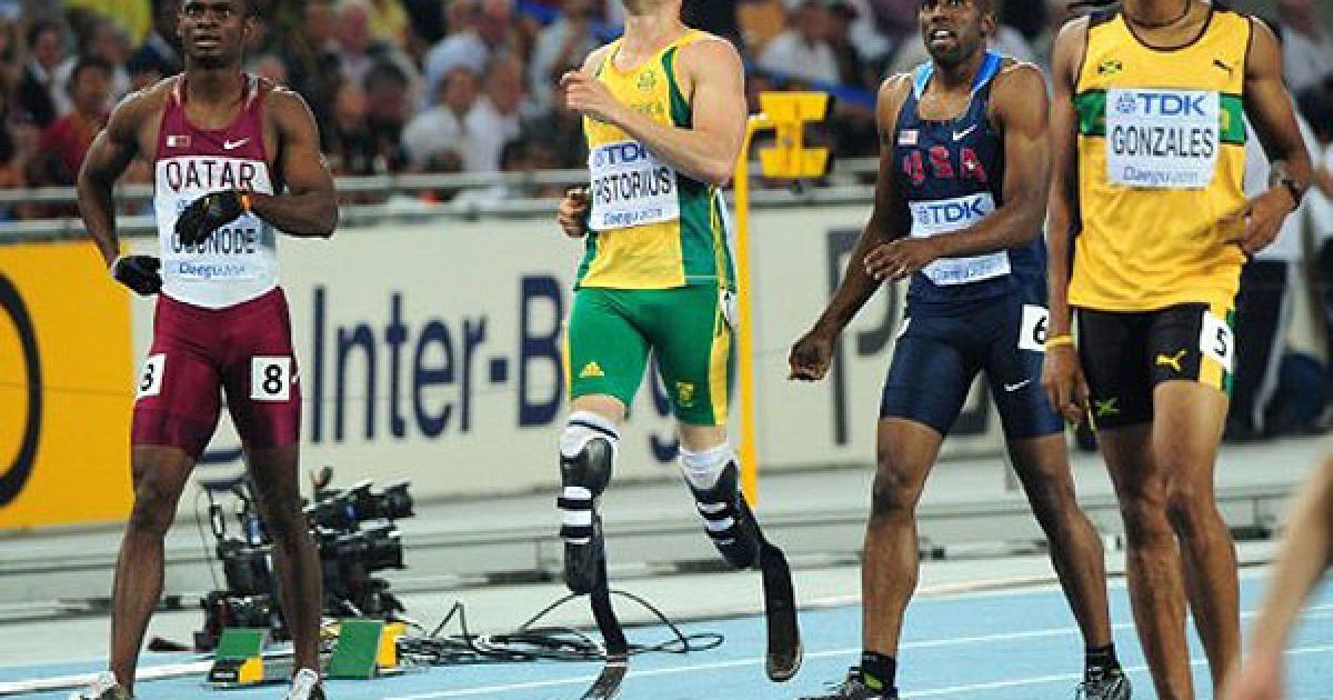 Оскар Пісторіус, спринтер з Південної Африки, виступає на Чемпіонаті світу з легкої атлетики / © AFP