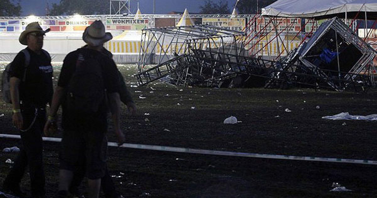Потужний ураган пронісся над музичним фестивалем Pukkelpop в Бельгії