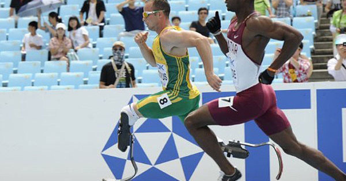 Оскар Пісторіус, спринтер з Південної Африки, виступає на Чемпіонаті світу з легкої атлетики / © AFP
