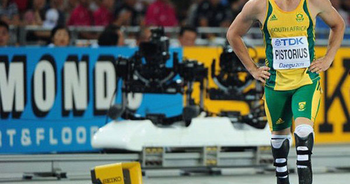 Оскар Пісторіус, спринтер з Південної Африки, виступає на Чемпіонаті світу з легкої атлетики / © AFP