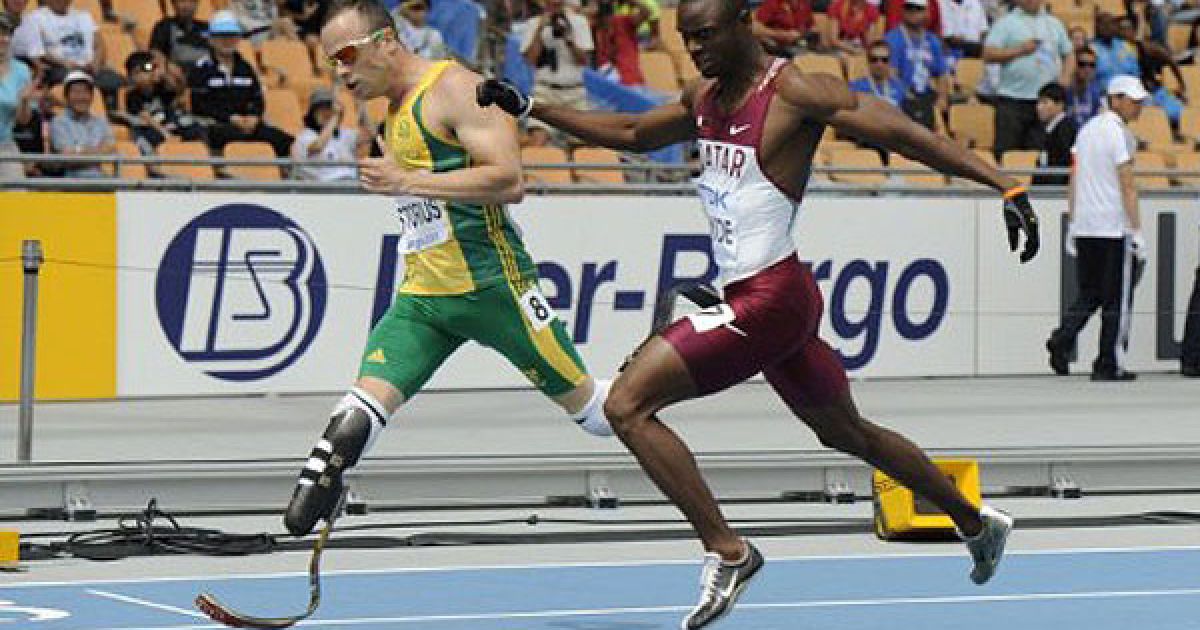 Оскар Пісторіус, спринтер з Південної Африки, виступає на Чемпіонаті світу з легкої атлетики / © AFP