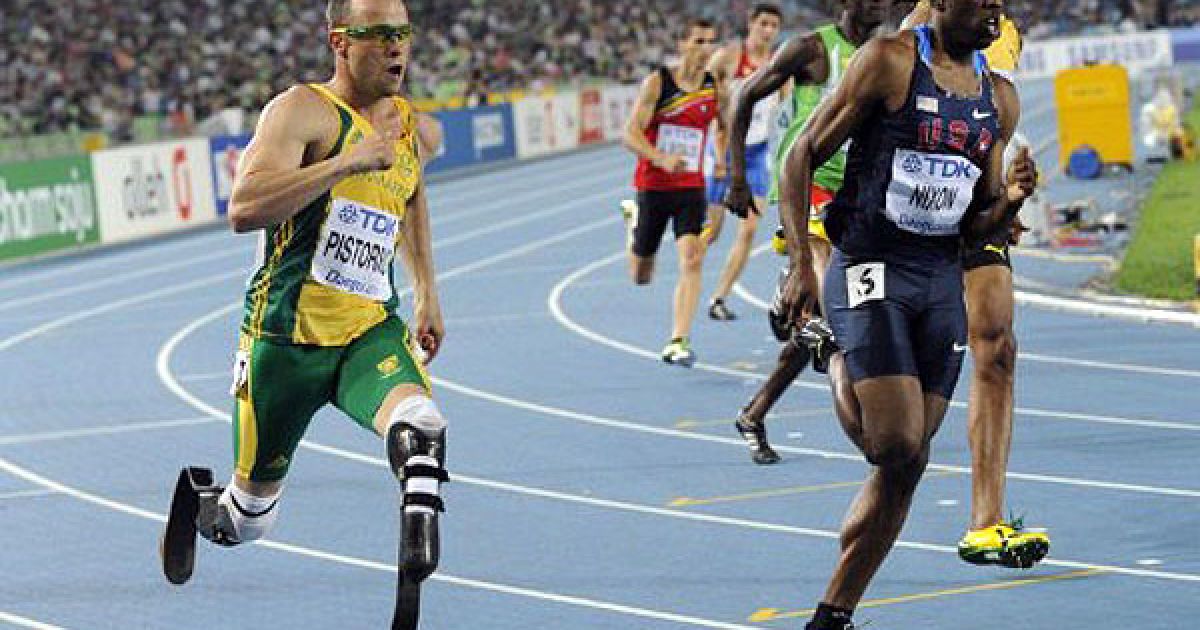 Оскар Пісторіус, спринтер з Південної Африки, виступає на Чемпіонаті світу з легкої атлетики / © AFP