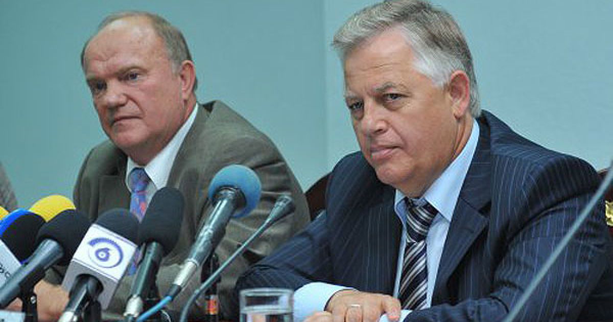 Лідер КПУ Петро Симоненко і глава Компартії РФ Геннадій Зюганов / © УНІАН