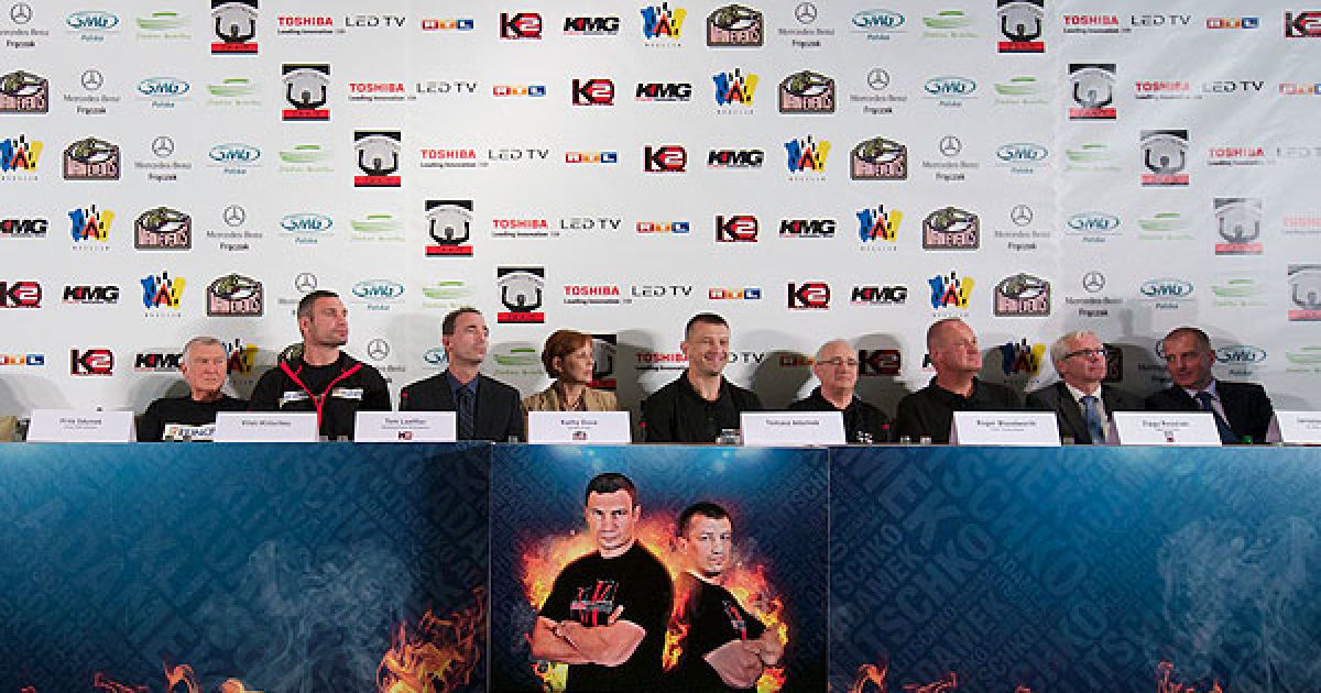 У Вроцлаві відбулась прес-конференція чемпіона світу з боксу у надважкій вазі за версією WBC Віталія Кличка і претендента на титул Томаша Адамека. / © www.klitschko.com
