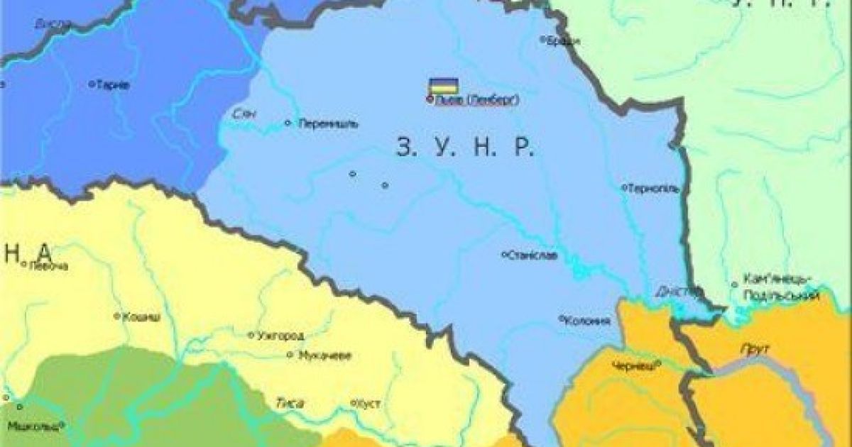ЗУНР. Мапа