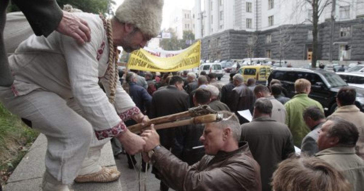 Близько півтори тисячі аграріїв пікетували Кабінет міністрів у Києві / © УНІАН