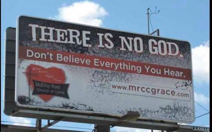 Американська церква розмістила на білбордах "атеїстичну" рекламу
