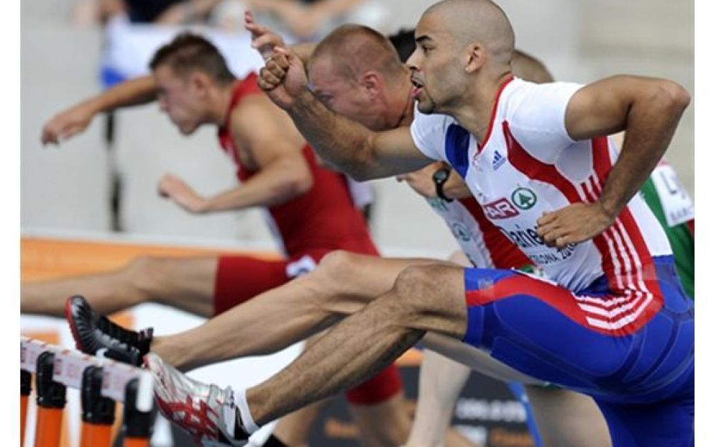 Забіг на 110 метрів із перешкодами серед чоловіків на Чемпіонаті Європи із легкої атлетики. / © AFP