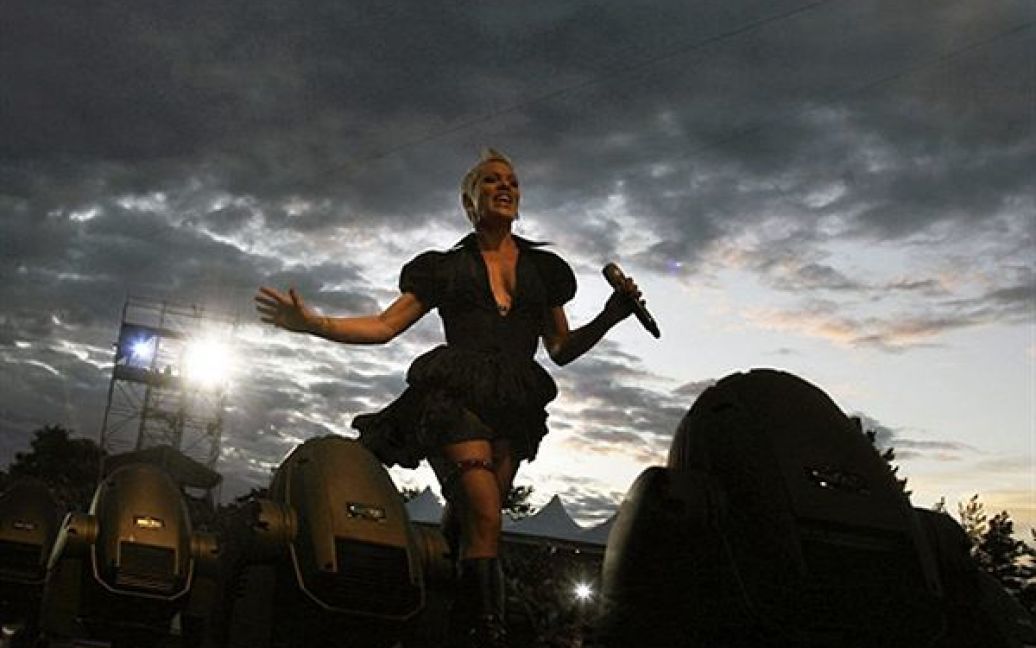 Співачка Пінк дала концерт у норвезькому містечку Крістіансанні у рамках свого світового туру. / © AFP