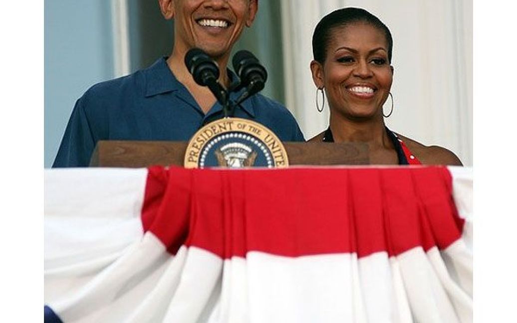 Президент США Барак Обама і перша леді Мішель Обама привітали американців з Днем незалежності. / © AFP