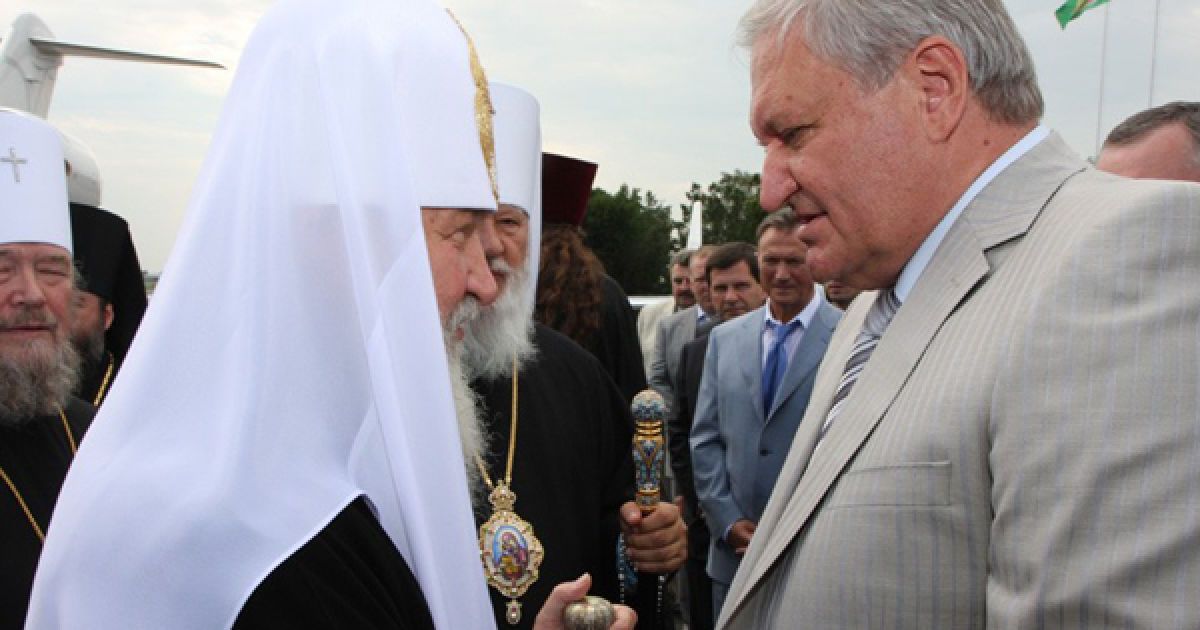 Зустрічати патріарха прибули перші особи міста і області: губернатор Едуард Матвійчук, голова Одеської облради Микола Скорик і мер міста Едуард Гурвіц. / © Православная Одесса