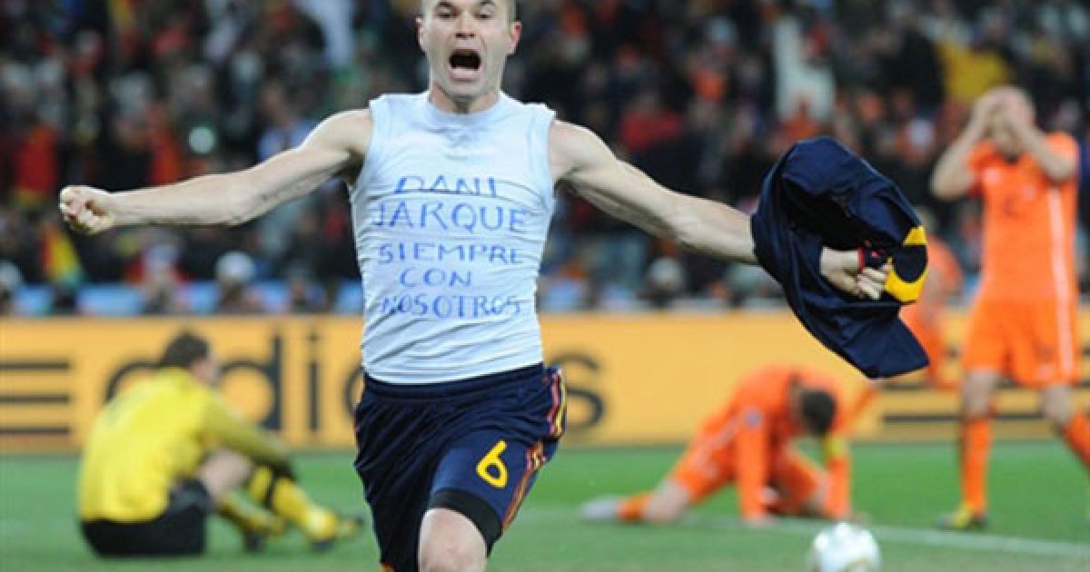 Перемогу у фіналі Чемпіонарту світу з футболу-2010 Іспанії приніс Андрес Іньєста. / © AFP