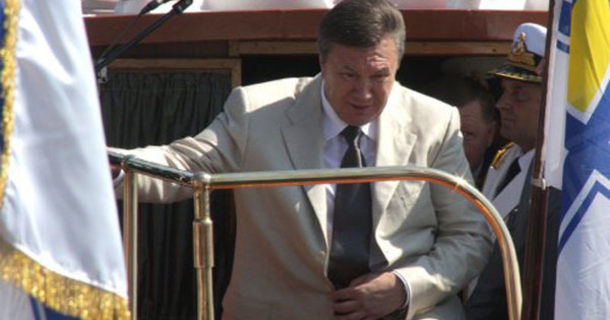 Президент та Верховний головнокомандувач Збройних Сил України Віктор Янукович взяв участь у святкуванні Дня флоту України у Севастополі. / © УНІАН