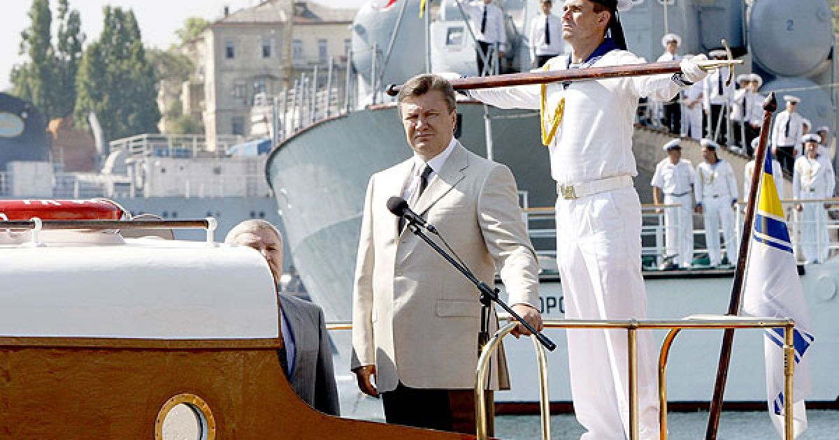 Президент України Віктор Янукович взяв участь в урочистостях з нагоди Дня флоту України у Севастополі. / © President.gov.ua