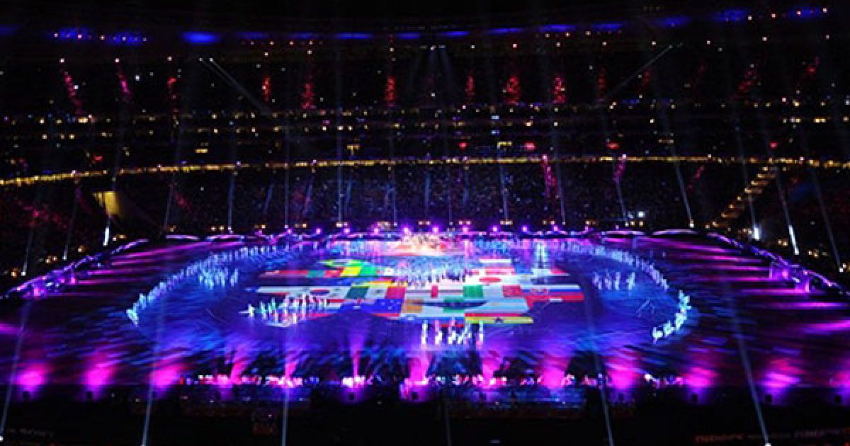 Урочиста церемонія закриття Чемпіонату світу з футболу-2010 відбулась у Йоганнесбурзі на стадіоні "Соккер Сіті". / © AFP