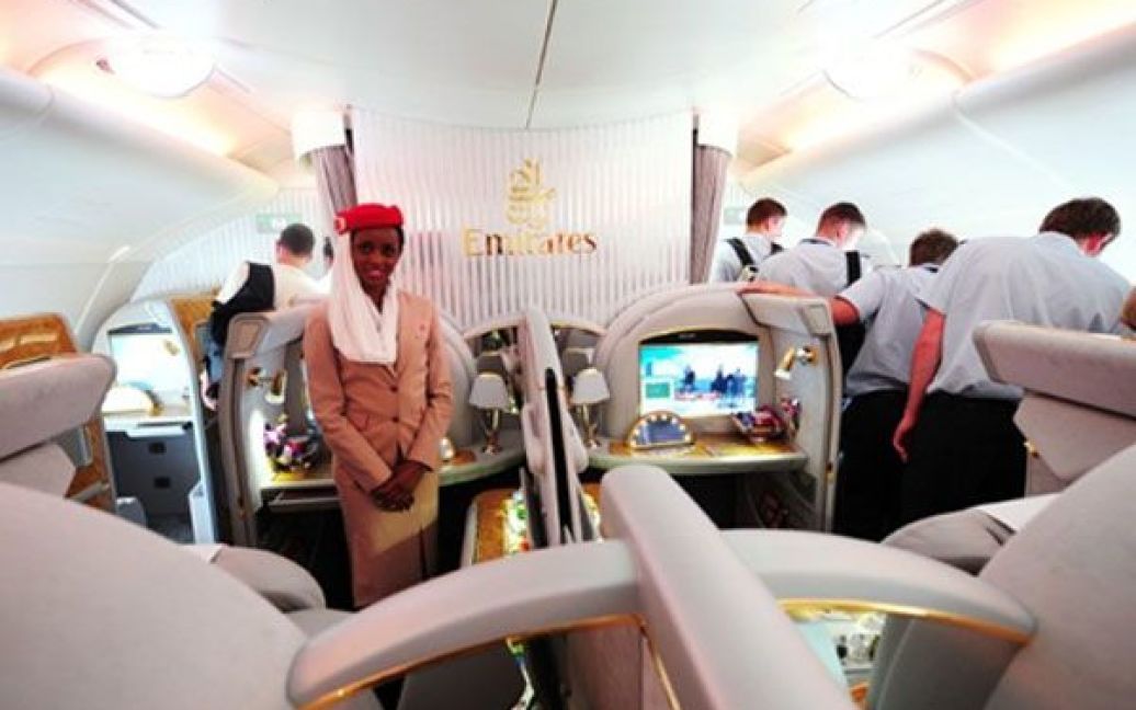 Так виглядає аеробус A380 компанії "Emirates Airlines" всередині. / © AFP