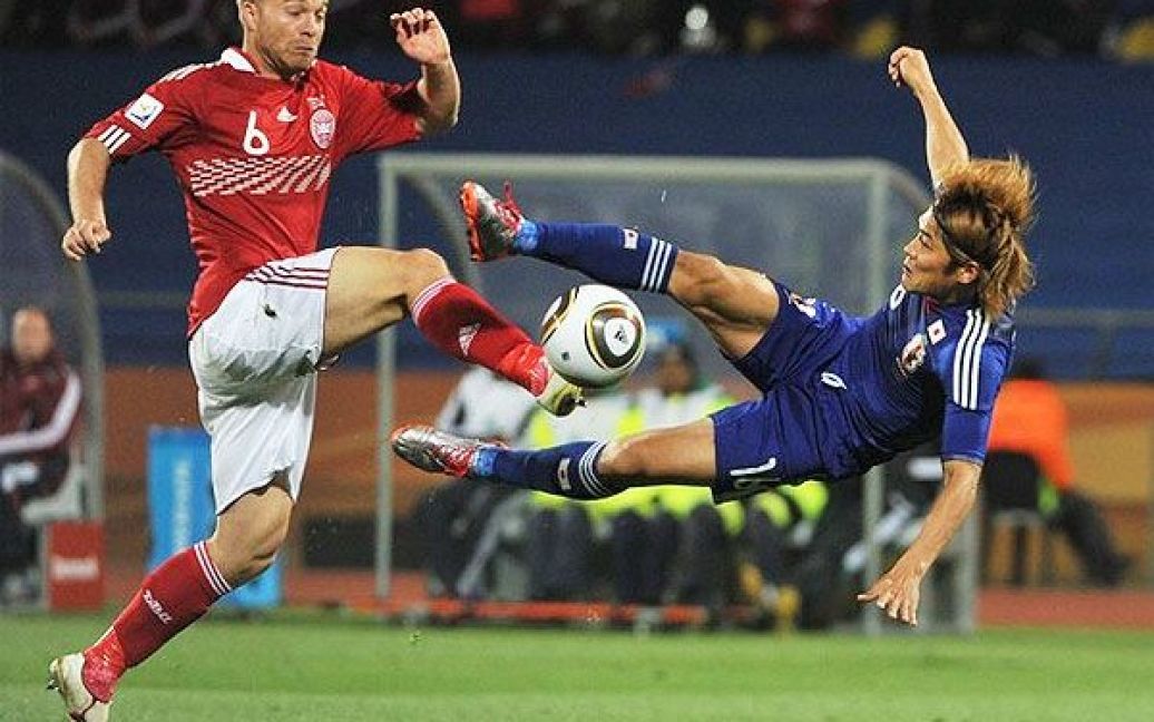 У третьому турі Чемпіонату світу 2010 японці здолали Данію з рахунком 3:1. / © Getty Images/Fotobank