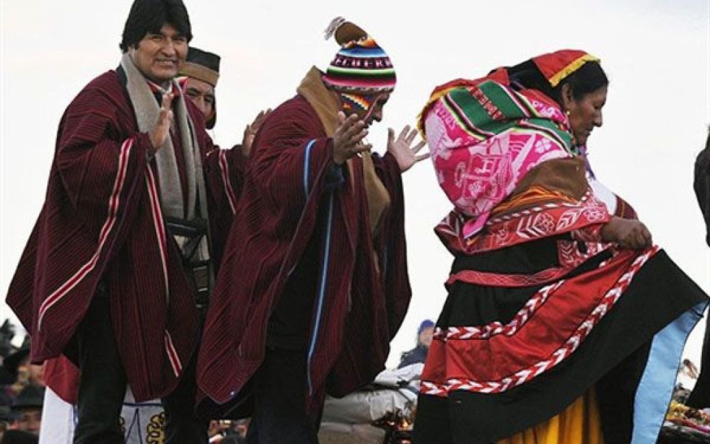 Президент Болівії Ево Моралес взяв участь у ритуальних святкуваннях індіанців-аймара / © AFP