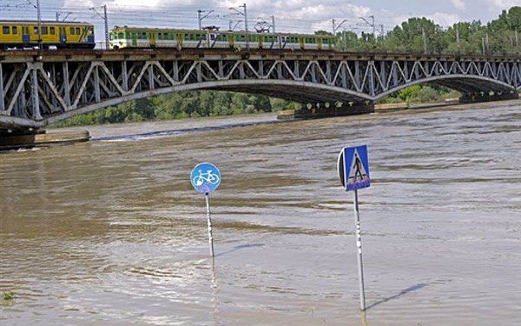 Проливні дощі в гірських районах на півдні Польщі призвели до підйому води в багатьох річках, включаючи найбільшу річку Польщі - Віслу. / © AFP