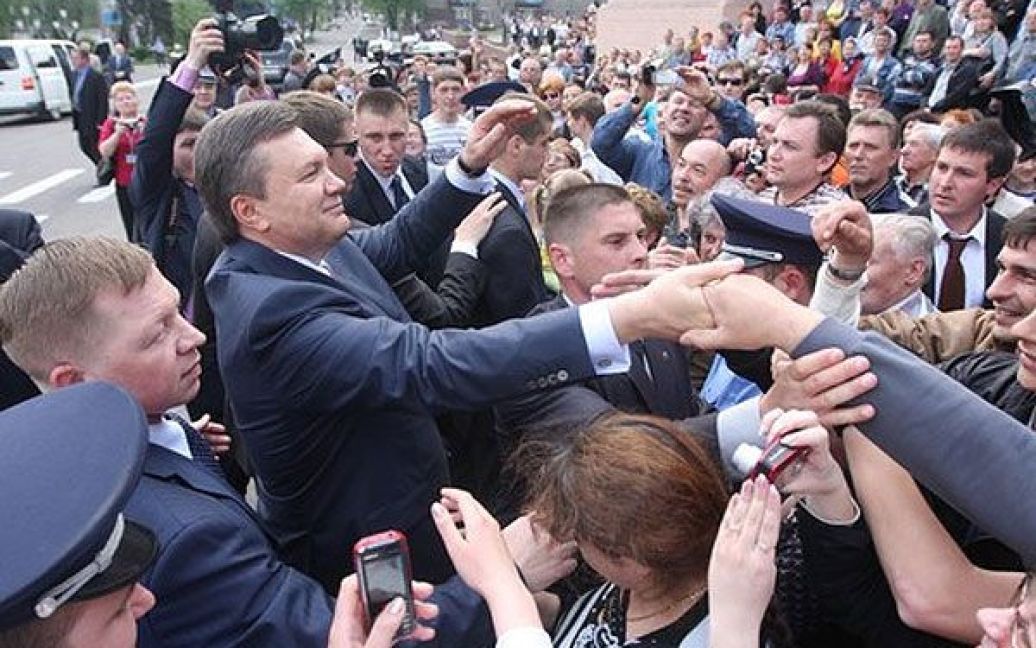 На Донеччині Віктора Януковича радо зустрічали / © Сегодня