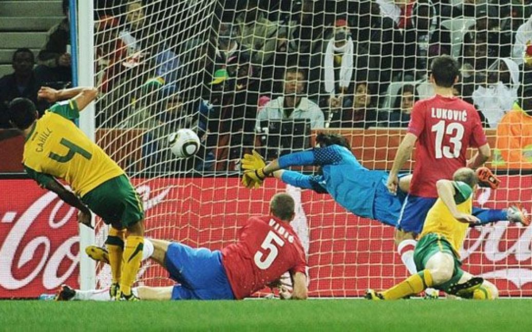 Тім Кахілл забив гол у ворота Сербії на 69-й хвилині / © Getty Images/Fotobank